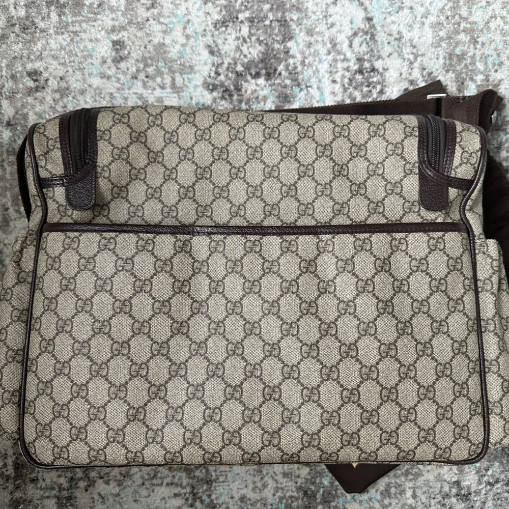 Gucci Brown GG Supreme Coated Canvas Diaper Bag (2019)